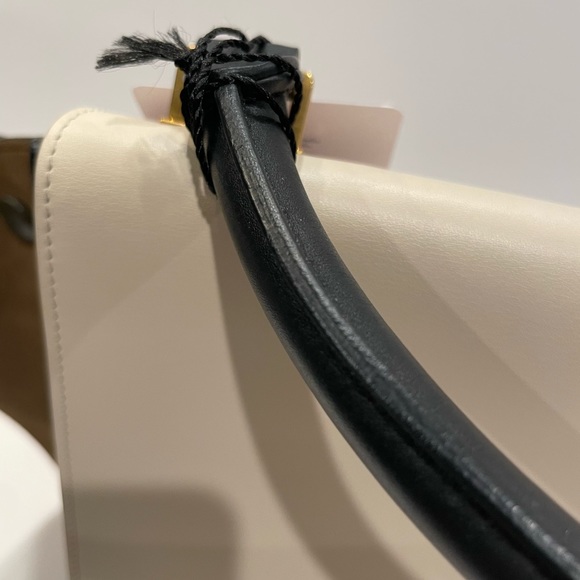 ICONIC☆Vintage Celine Trapeze - Tricolor Ivory Flap/Khaki/Black☆NWT - Picture 8 of 15